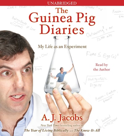 The Guinea Pig Diaries – okładka audiobooka, autor A. J. Jacobs