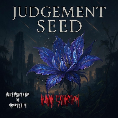 Judgement Seed – omslag til lydbogen af AI Voice Christopher Allen