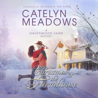 Christmas at the Farmhouse: A Christian Cowboy Romance – omslag till ljudboken av Catelyn Meadows