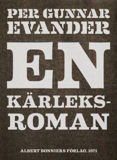 En kärleksroman – omslag till ljudboken av Per Gunnar Evander