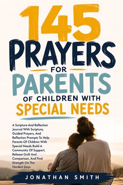 145 Prayers for Parents of Children with Special Needs: A Scripture And Reflection Journal With Scripture, Guided Prayers, And Reflection Prompts To Help Parents Of Children With Special Needs Build A Community Of Support, Release Guilt And Comparison, And Find Strength On The Hardest Days – omslag til lydbogen af Jonathan Smith