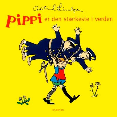 Pippi er den stærkeste i verden – omslag til lydbogen af Astrid Lindgren