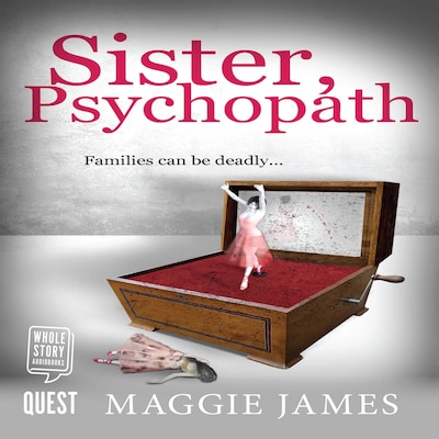 Sister, Psychopath – omslag til lydbogen af Maggie James