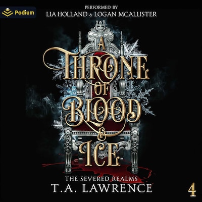 A Throne of Blood and Ice – omslag til lydbogen af T.A. Lawrence