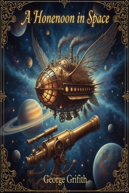 A Honeymoon in Space – omslag til lydbogen af George Griffith