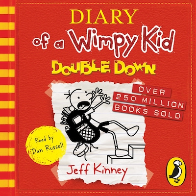 Diary of a Wimpy Kid: Double Down (Book 11) – omslag til lydbogen af Jeff Kinney