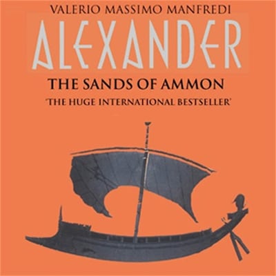 The Sands of Ammon – omslag til lydbogen af Valerio Massimo Manfredi