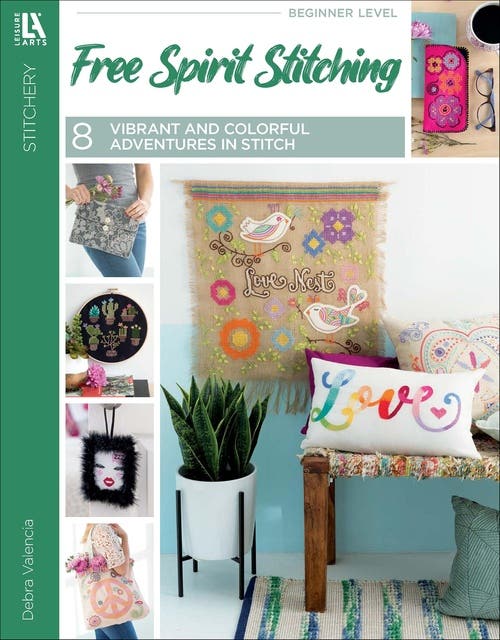 Free Spirit Stitching: 8 Vibrant and Colorful Adventures in Stitch – omslag til lydbogen af Debra Valencia