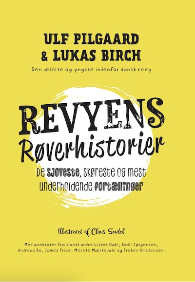 Revyens Røverhistorier – omslag til lydbogen af Ulf Pilgaard, Lukas Birch