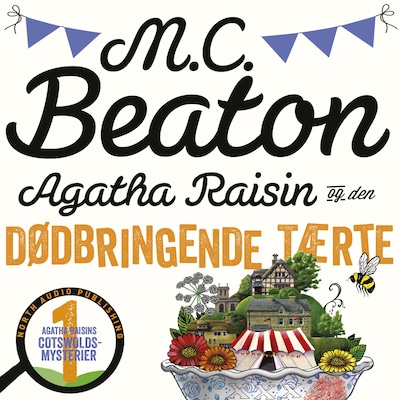 Agatha Raisin og den dødbringende tærte – omslag til lydbogen af M.C. Beaton