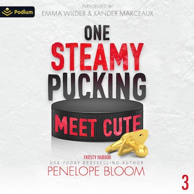 One Steamy Pucking Meet Cute – omslag til lydbogen af Penelope Bloom