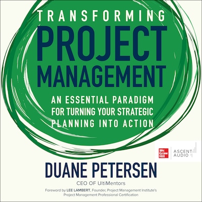 Transforming Project Management – omslag til lydbogen af Duane Petersen