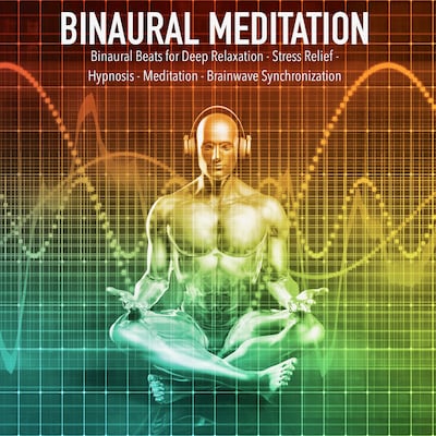Binaural Meditation – Harmonic Binaural Beats – omslag til lydbogen af Yella A. Deeken, Harmonic Binaural Soundscapes