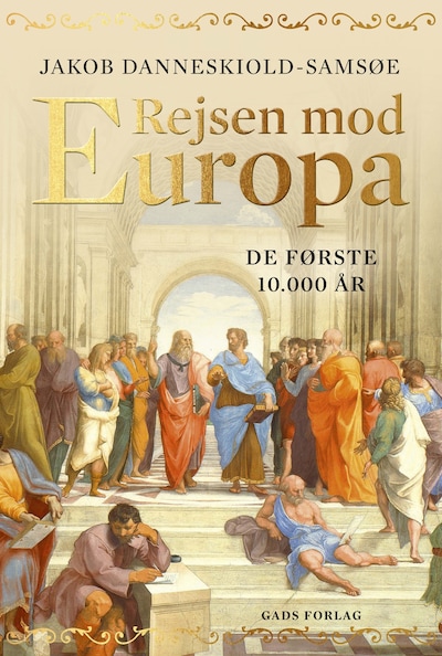 Rejsen mod Europa - De første 10.000 år – omslag til lydbogen af Jakob Danneskiold-Samsøe