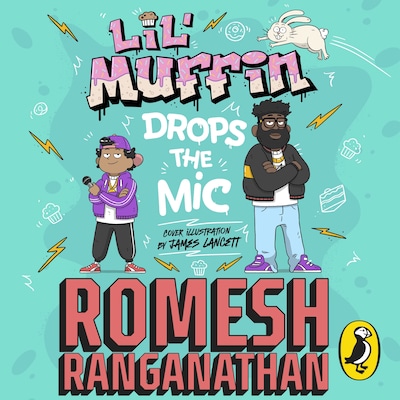 Lil' Muffin Drops the Mic – omslag til lydbogen af Romesh Ranganathan