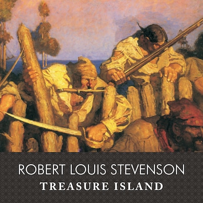 Treasure Island, with eBook – omslag til lydbogen af Robert Louis Stevenson