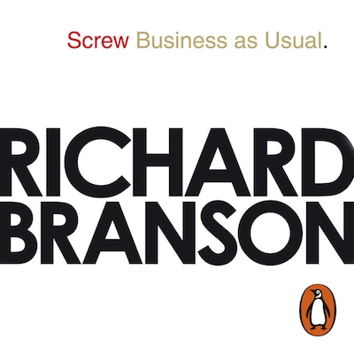 Screw Business as Usual – omslag til lydbogen af Richard Branson