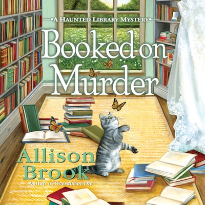 Booked on Murder – omslag til lydbogen af Allison Brook
