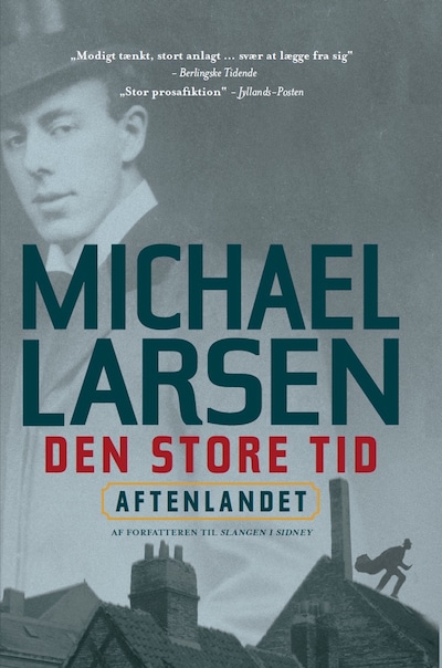 Den store tid - Aftenlandet – omslag til lydbogen af Michael Larsen