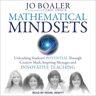 Mathematical Mindsets – omslag til lydbogen af Jo Boaler