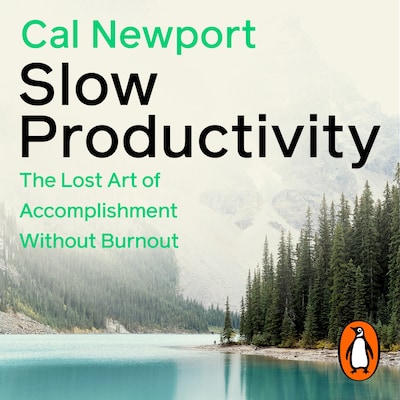 Slow Productivity – omslag til lydbogen af Cal Newport