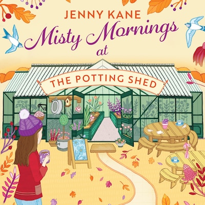Misty Mornings at the Potting Shed – omslag til lydbogen af Jenny Kane