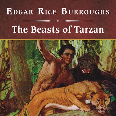 The Beasts of Tarzan, with eBook – omslag til lydbogen af Edgar Rice Burroughs