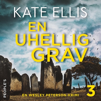 En uhellig grav – omslag til lydbogen af Kate Ellis