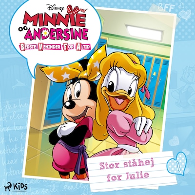 Minnie og Andersine (1) - Stor ståhej for Julie – omslag til lydbogen af Disney