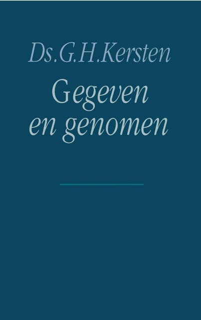Gegeven en genomen: preken en meditatieve gedachten over het leven van Job – omslag van het luisterboek van G.H. Kersten