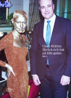 Skräck och hat på Elle-galan – omslag till ljudboken av Claes Britton