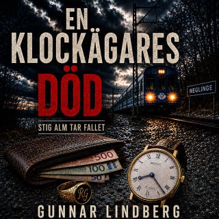 En klockägares död: Stig Alm tar fallet – omslag till ljudboken av Gunnar Lindberg