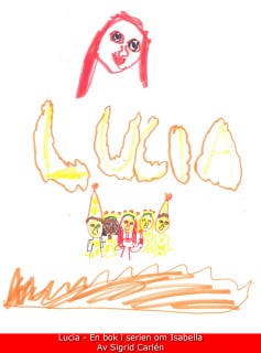 Lucia – omslag till ljudboken av Sigrid Carlén