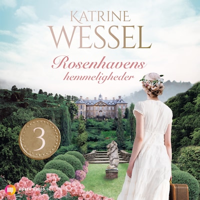 Rosenhavens hemmeligheder – omslag til lydbogen af Katrine Wessel