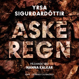 Askeregn – omslag til lydbogen af Yrsa Sigurðardóttir