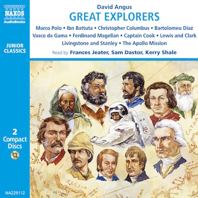 Great Explorers of the World – omslag til lydbogen af David Angus