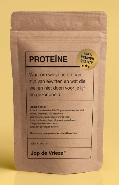 Proteïne: Waarom we zo in de ban zijn van eiwitten en wat die wel en niet doen voor je lijf en gezondheid – omslag van het luisterboek van Jop de Vrieze