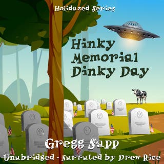 Hinky Memorial Dinky Day – omslag till ljudboken av Gregg Sapp