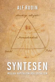 Syntesen : mellan kapitalism och socialism – omslag till ljudboken av Alf Rudin