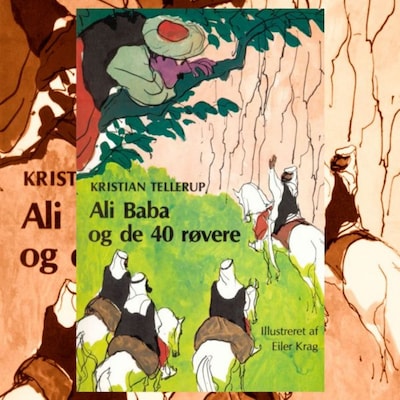 Ali Baba og de 40 røvere – omslag til lydbogen af Kristian Tellerup