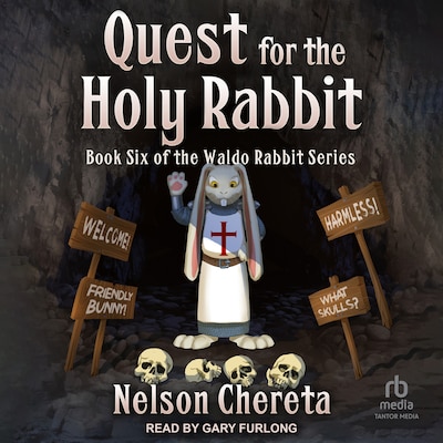 Quest for the Holy Rabbit – omslag til lydbogen af Nelson Chereta