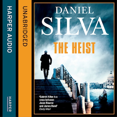 The Heist – omslag til lydbogen af Daniel Silva