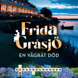 En vågrät död – omslag till ljudboken av Frida Gråsjö