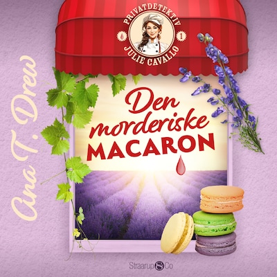 Den morderiske macaron – omslag til lydbogen af Ana T. Drew