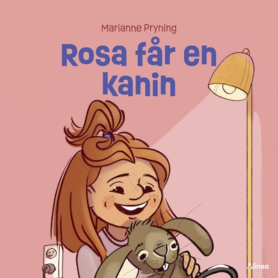 Rosa får en kanin, Grøn læseklub – omslag til lydbogen af Marianne Pryning
