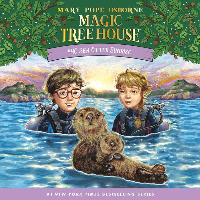 Sea Otter Sunrise – omslag til lydbogen af Mary Pope Osborne