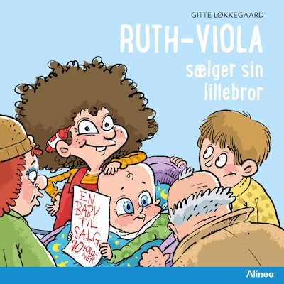 Ruth-Viola sælger sin lillebror – omslag til lydbogen af Gitte Løkkegaard