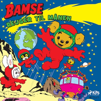 Bamse rejser til Månen – omslag til lydbogen af Rune Andréasson