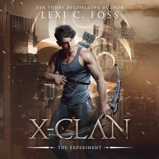 X-Clan: The Experiment – omslag till ljudboken av Lexi C. Foss