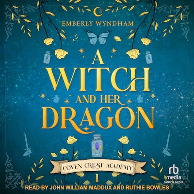 A Witch and Her Dragon – omslag til lydbogen af Emberly Wyndham